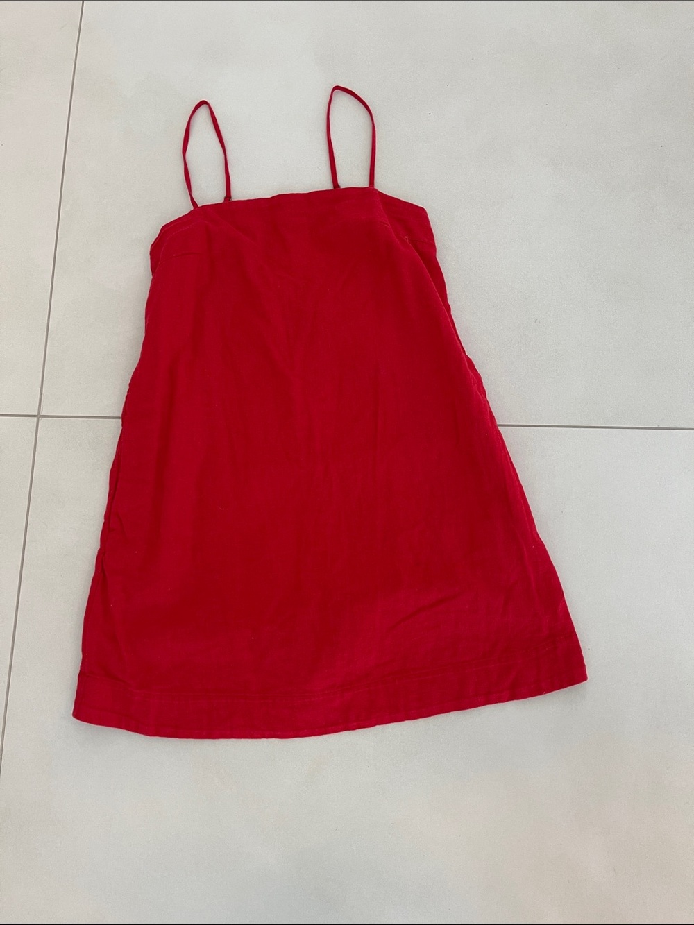 Abercrombie & Fitch Red Spaghetti-Strap A-Line Dress